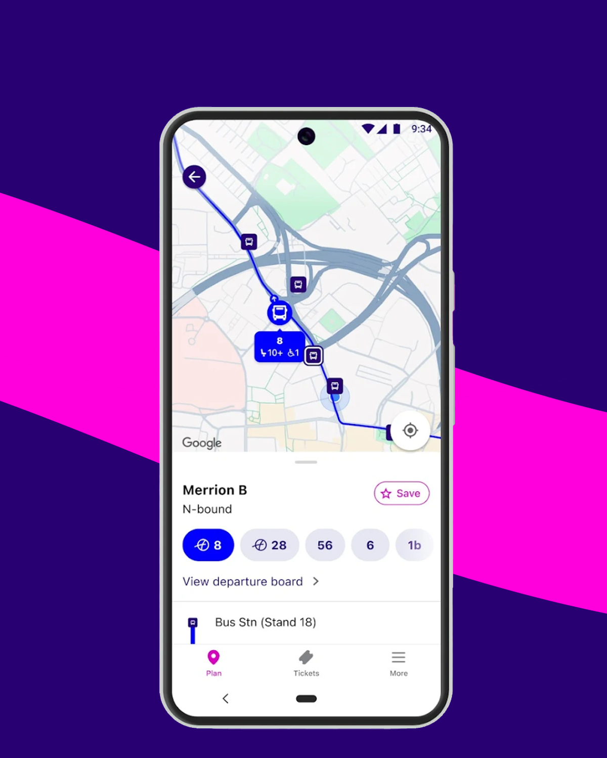 Feature 3: Plan - Save your favourite routes and stops