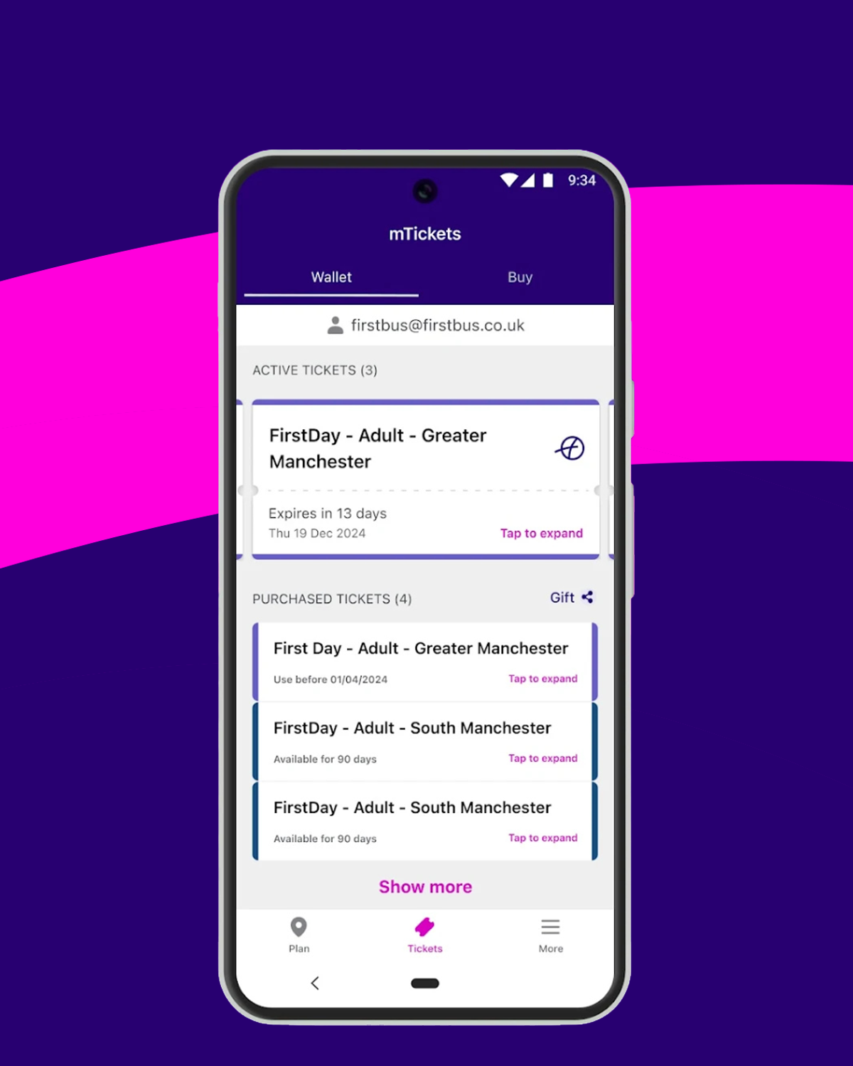 Feature 6: Buy - Tickets directly on your phone before your travel
