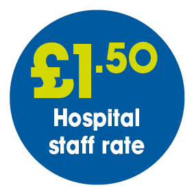 &pound;1.50 hospital staff rate