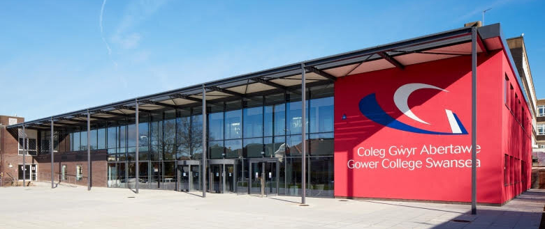 Gower College Swansea mockup